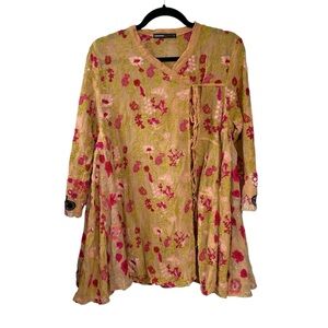 Generation Flo Embroidered Mesh Tie Front Top 14